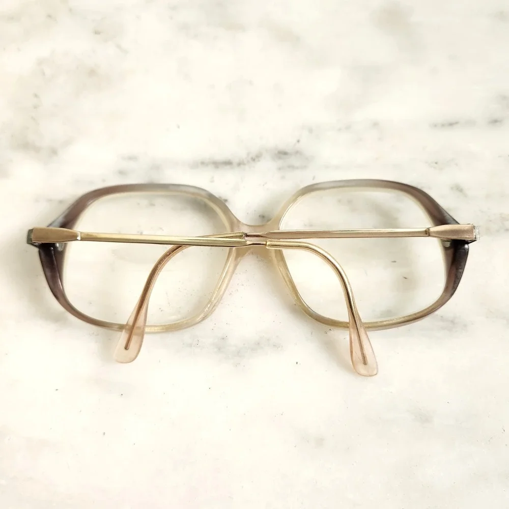 Vintage Martine L'amy Frame France Gold‎ Eyeglasses Frames Oversized Square